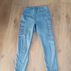 Blue High-Waisted Leggings